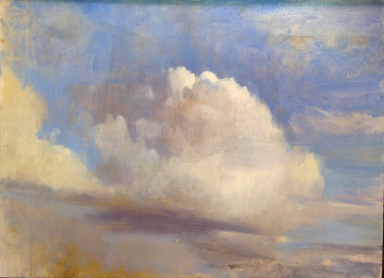 Cloud Study by artist Kathy Speranza, tutor at Atelier Clos Mirabel, France.