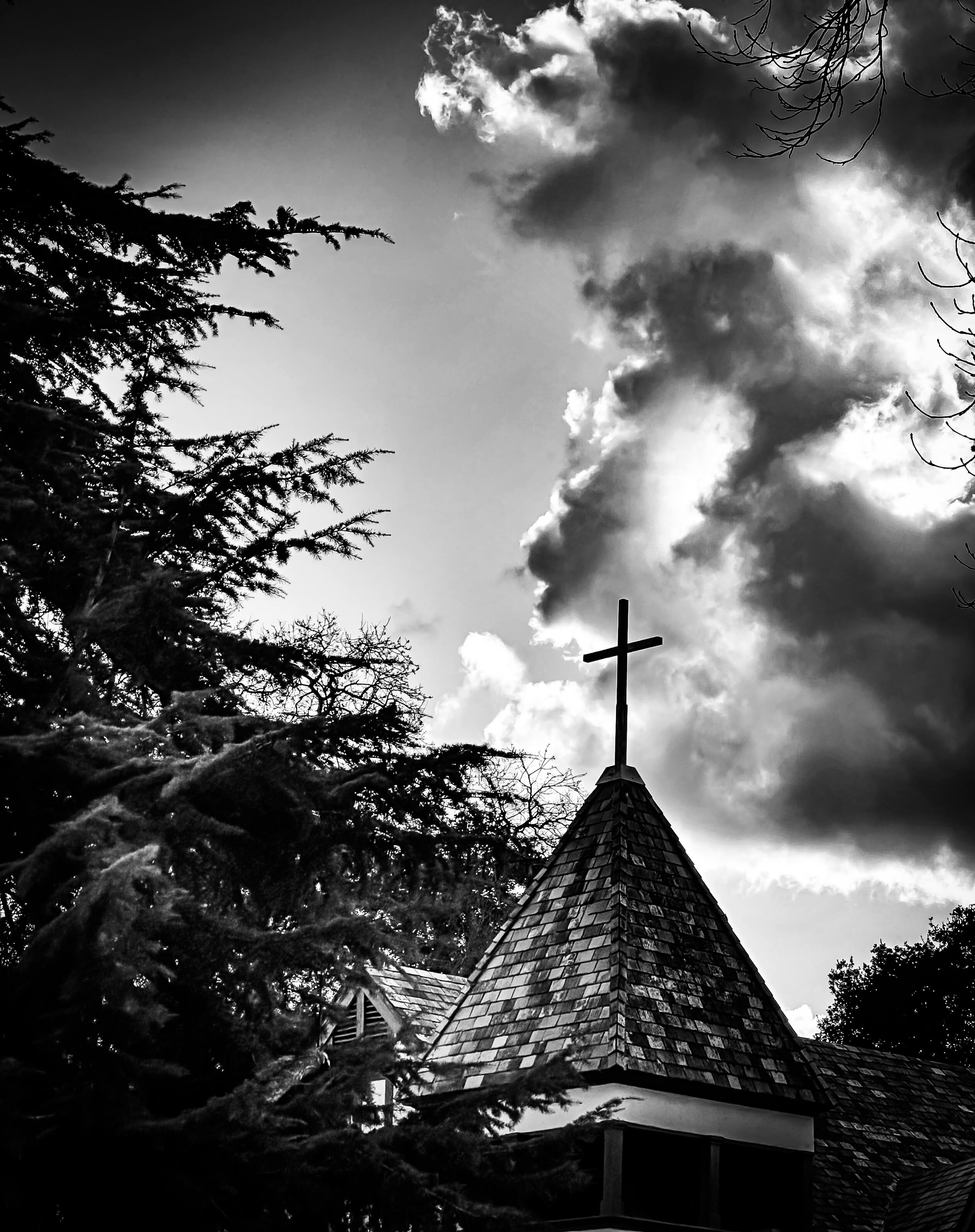 Church by artist Yoni Mayeri, tutor at Atelier Clos Mirabel, France.