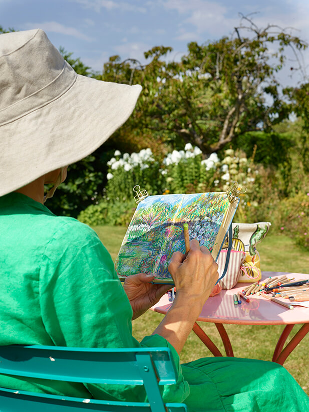 Plein Air by tutor Sam Marshall for creative retreats in South West France.