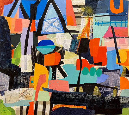 JDAVI Waterfront Project art work by artist and tutor Jane Davies, Atelier Clos Mirabel, Southwest France.