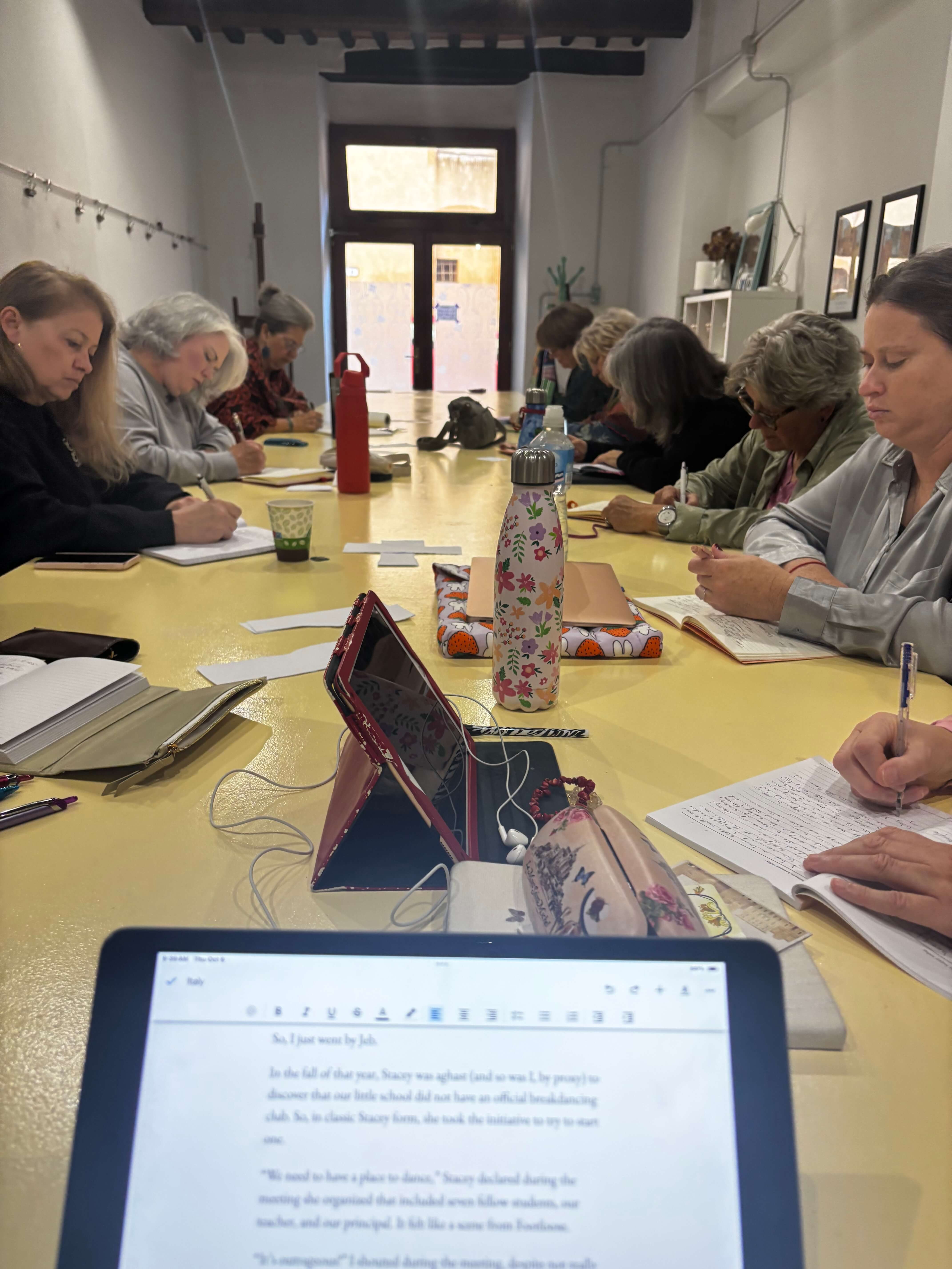 Writing workshop with tutor John Roedel.