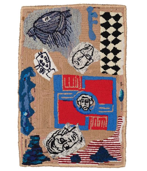 Hooked rug design by artist and workshop tutor Graham Hollick.