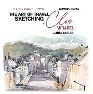 The Art of Sketching Poster by artist Rita Sabler, tutor at Atelier Clos Mirabel, France.