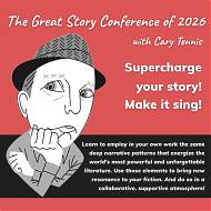 Graphic of writing workshop tutor Cary Tennis.