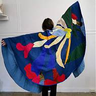 Quilted cape - creative retreats France.