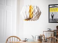 White and Yellow Lamp by artist Kate Colin, Tutor at Atelier Clos Mirabel, France.