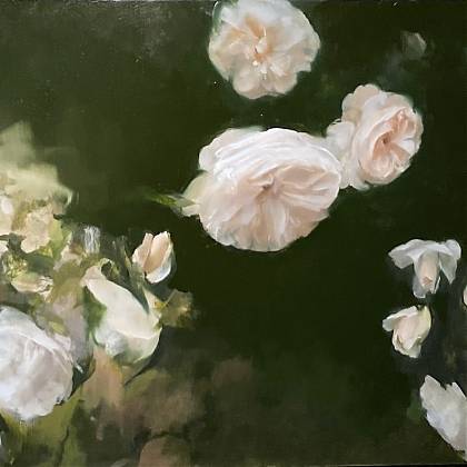 Night Roses by artist Kathy Speranza, tutor at Atelier Clos Mirabel, France.