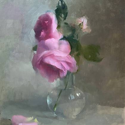 Roses for Frances by artist Kathy Speranza, tutor at Atelier Clos Mirabel, France.