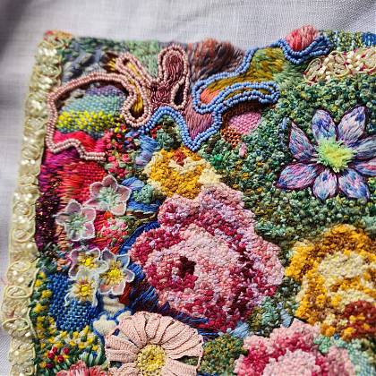 Embroidery 4 by Fleur Woods Tutor at Atelier Clos Mirabel, France.