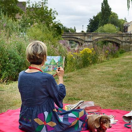 Bridge & Meadow by tutor Sam Marshall for creative retreats in South West France.