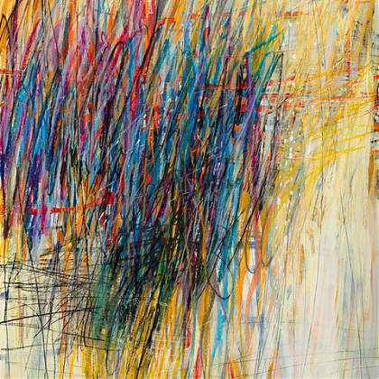 Dynamics art work by artist and tutor Jane Davies, Atelier Clos Mirabel, Southwest France.