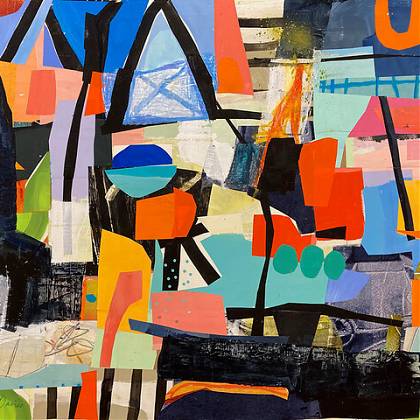 JDAVI Waterfront Project art work by artist and tutor Jane Davies, Atelier Clos Mirabel, Southwest France.