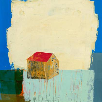 Outpost art work by artist and tutor Jane Davies, Atelier Clos Mirabel, Southwest France.