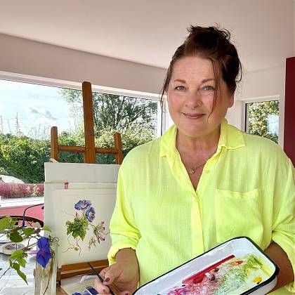 Portrait of artist Mary Dillon, Tutor at Atelier Clos Mirabel, France