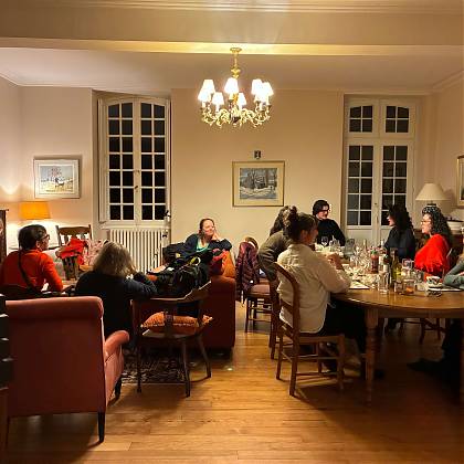 Sharing Ideas with Writer Molly Wizenberg, tutor at Atelier Clos Mirabel, SW France.