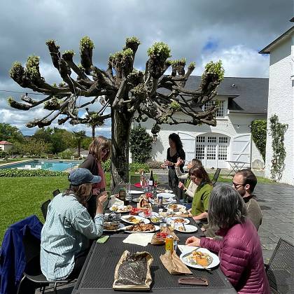 Beautiful day with Writer Molly Wizenberg, tutor at Atelier Clos Mirabel, SW France.