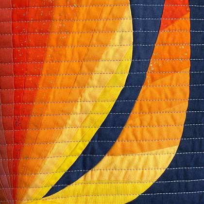 Quilt by Carolina Oneto, tutor at Atelier Clos Mirabel, SW France.