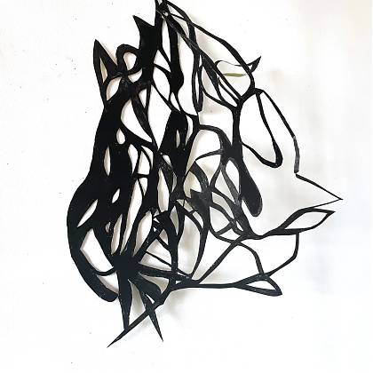 Black loose curves, artwork Chloe Briggs.