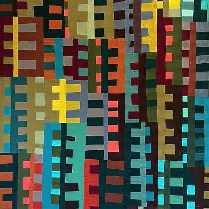 Quilt design by workshop tutor Sujata Shah - architectural inspiration.