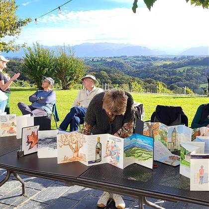 Sketch books on show at Atelier Clos Mirabel.
