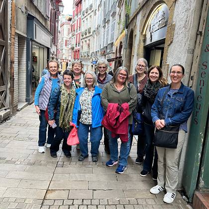 Group photo on excursion in Pau.