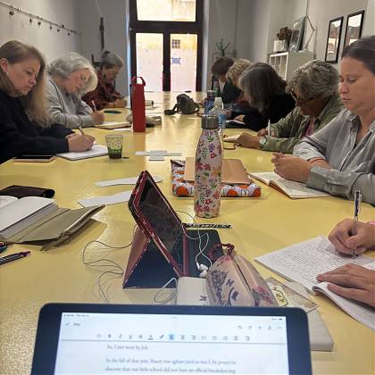 Writing workshop with tutor John Roedel.