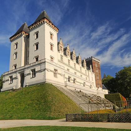 Pau Chateau with blue sky background.