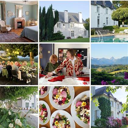 Montage of Atelier Clos Mirabel and sewing workshop.