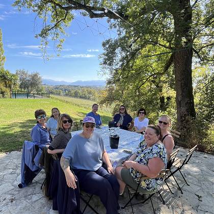 Writing group with Pam Houston. 