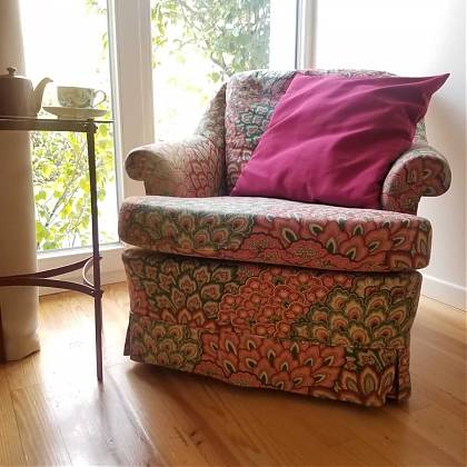 Clos Mirabel Atelier's Camelia Studio with armchair..