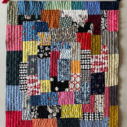 Kawandi quilt Squares by Sujata Shah, Makers' Retreats France, Atelier Clos Mirabel.
