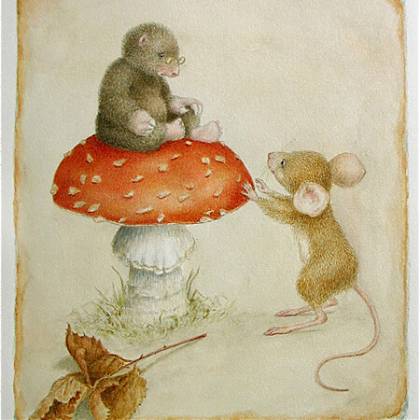 Mole and Mouse, by illustrator Lauren A. Mills, Tutor at Atelier Clos Mirabel, France.