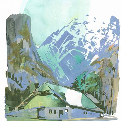 Berchtesgaden by artist Jenny Adams, Tutor at Atelier Clos Mirabel, France.