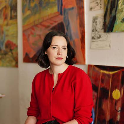 Colour Portrait of Artist Katy Papineau.
