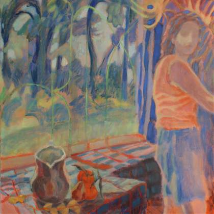 Low Summer Sun by artist Katy Papineau, Tutor at Atelier Clos Mirabel, France.